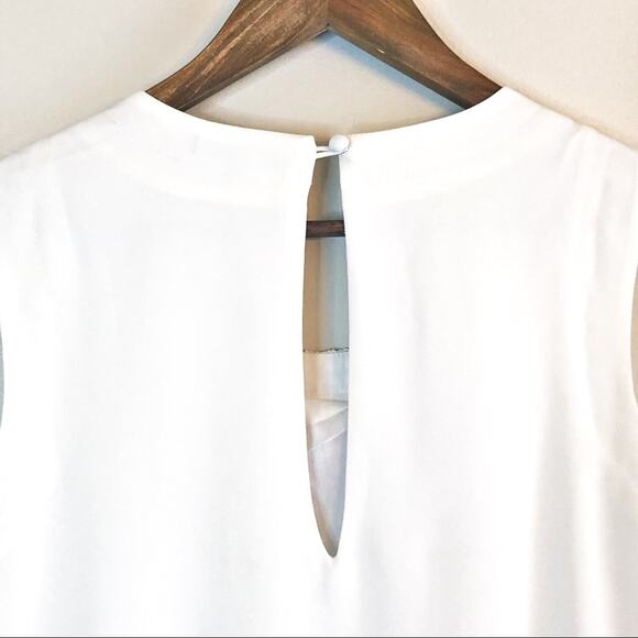 Francescas Quinn tweed striped shift dress cream Small EUC - Picture 7 of 14